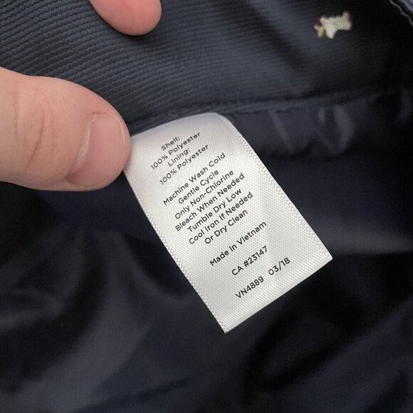 Talbots Women 14 Navy Blue Apple Print Jacquard Preppy Teacher Slim Ankle Pants - Picture 9 of 9